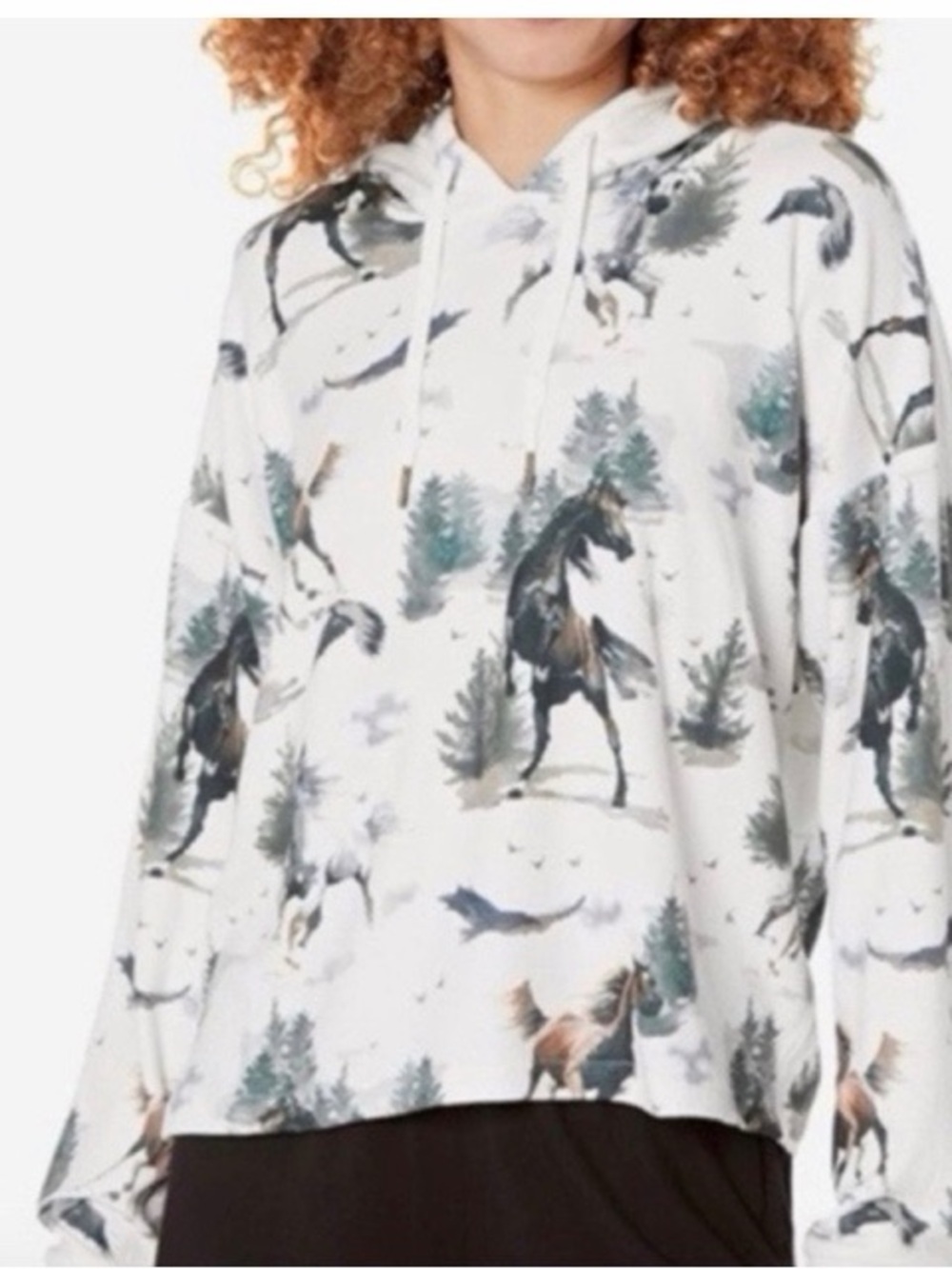 P.J. Salvage Horse And Tree‎ Scenic Loungewear Hoodie NWT